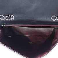 Black Lambskin Jumbo Single Flap Bag