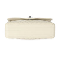 Chanel 22C Neutral Chevron Calfskin Small Classic Flap Handbag stamp