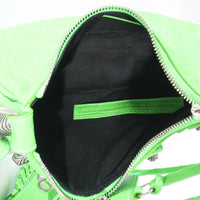 Neon Green Croc Embossed Le Cagole XS