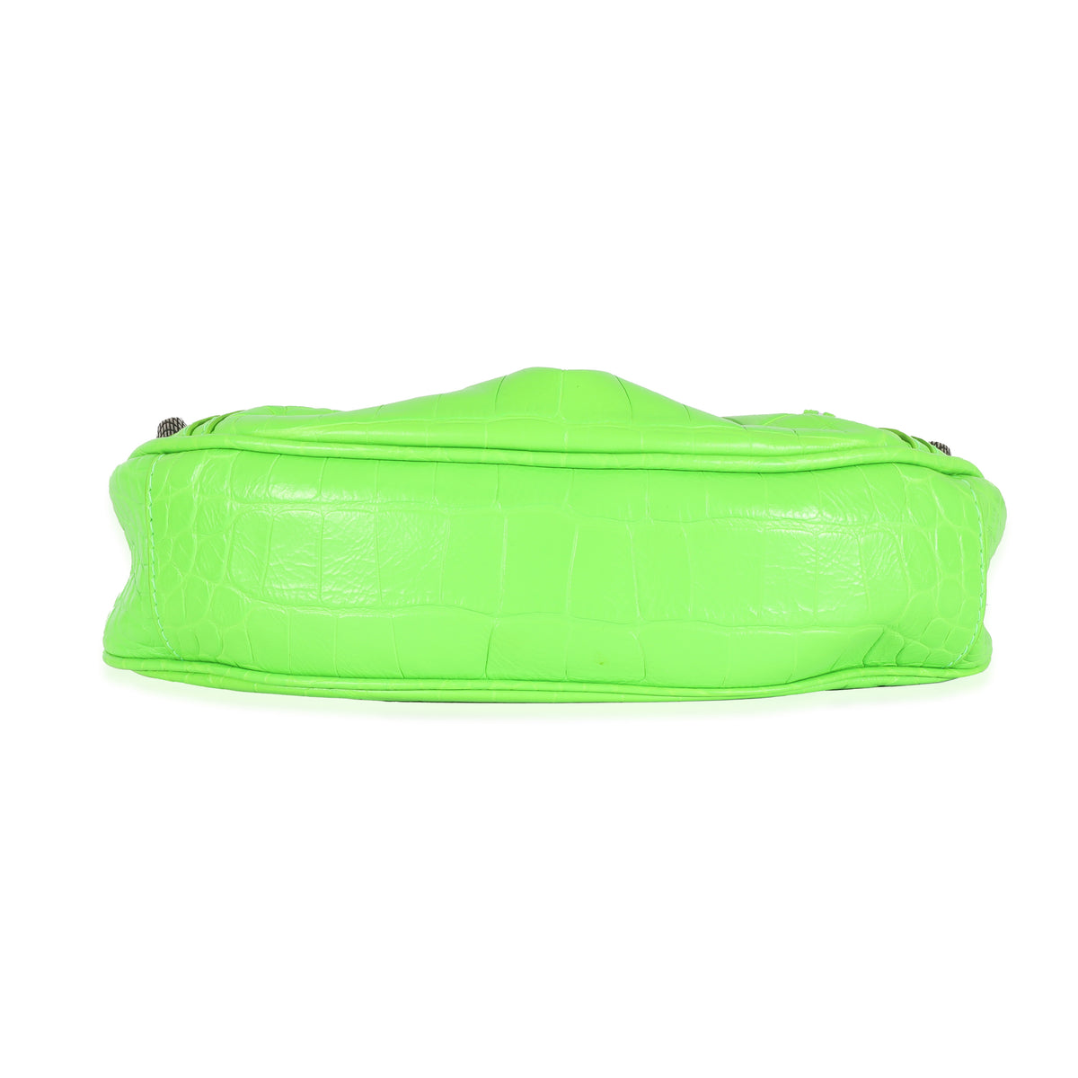 Neon Green Croc Embossed Le Cagole XS