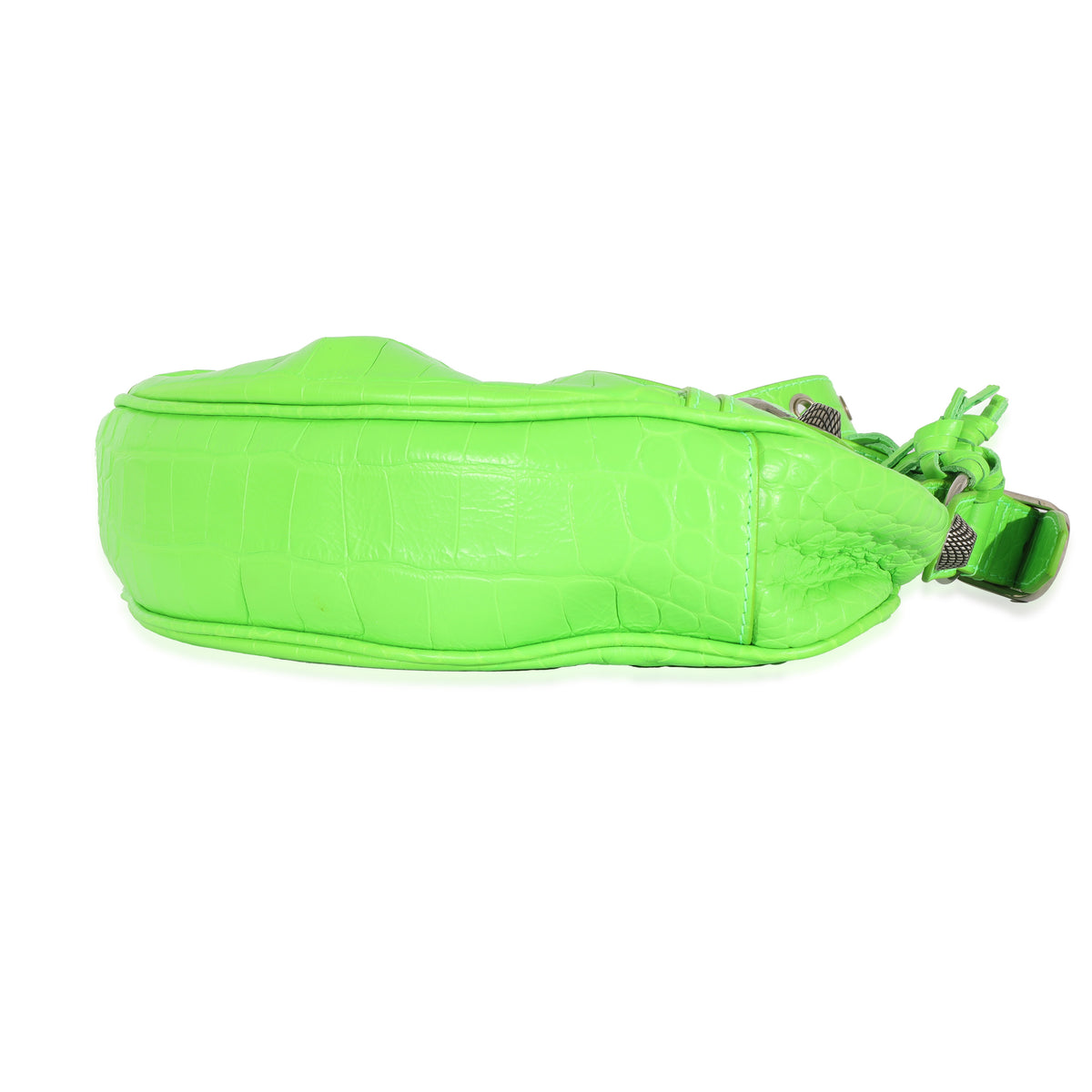 Neon Green Croc Embossed Le Cagole XS