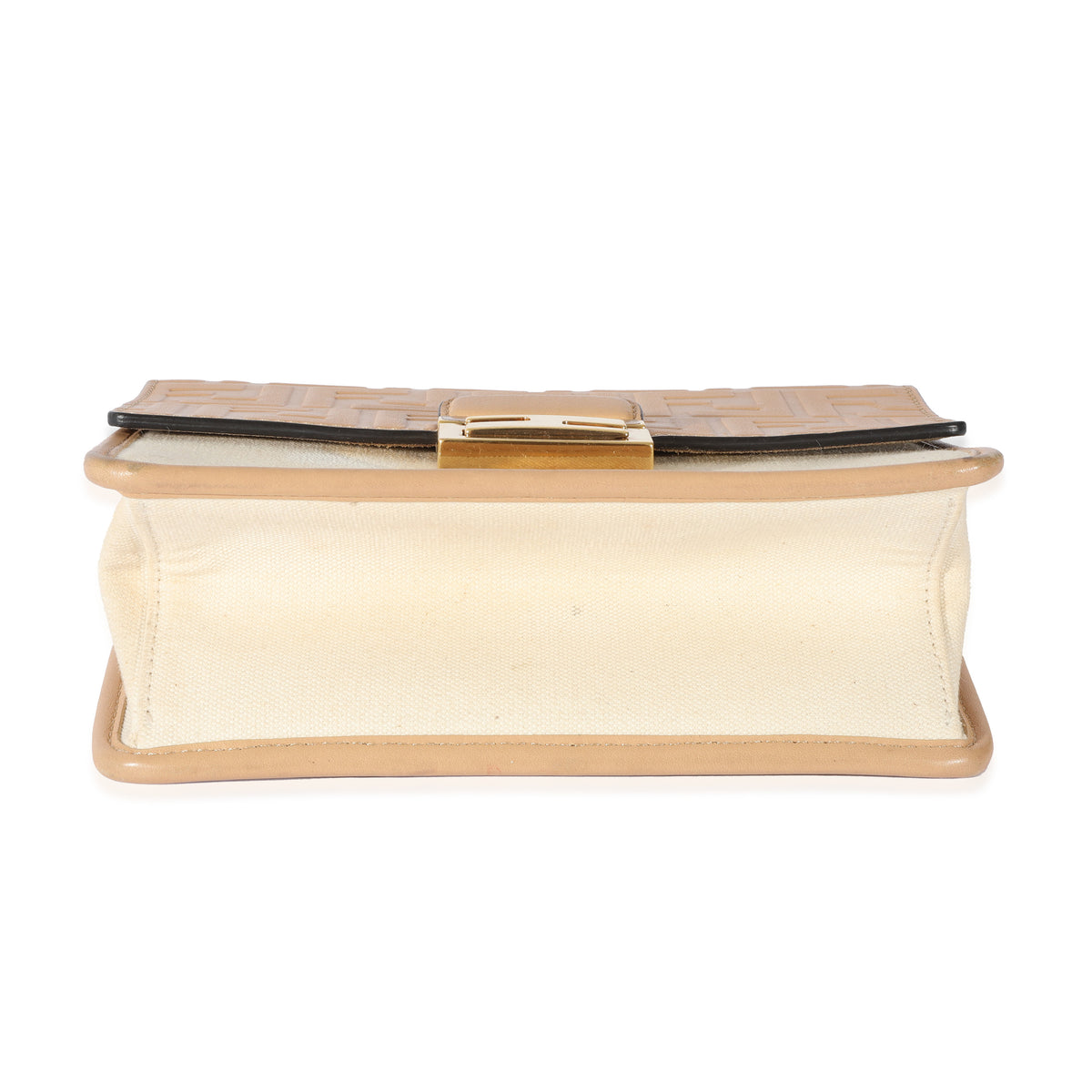 Canvas Leather Beige Zucca Small U Kan Chain Bag
