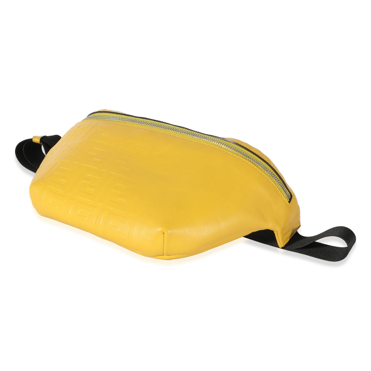 Fendi Yellow Calfskin FF 1974 Embossed Belt Bag Handbag box