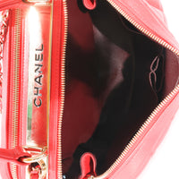 Chanel Red Quilted Lambskin CC Trendy Bowling Bag Handbag ad1