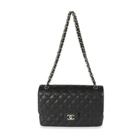 Black Caviar Jumbo Classic Double Flap Bag