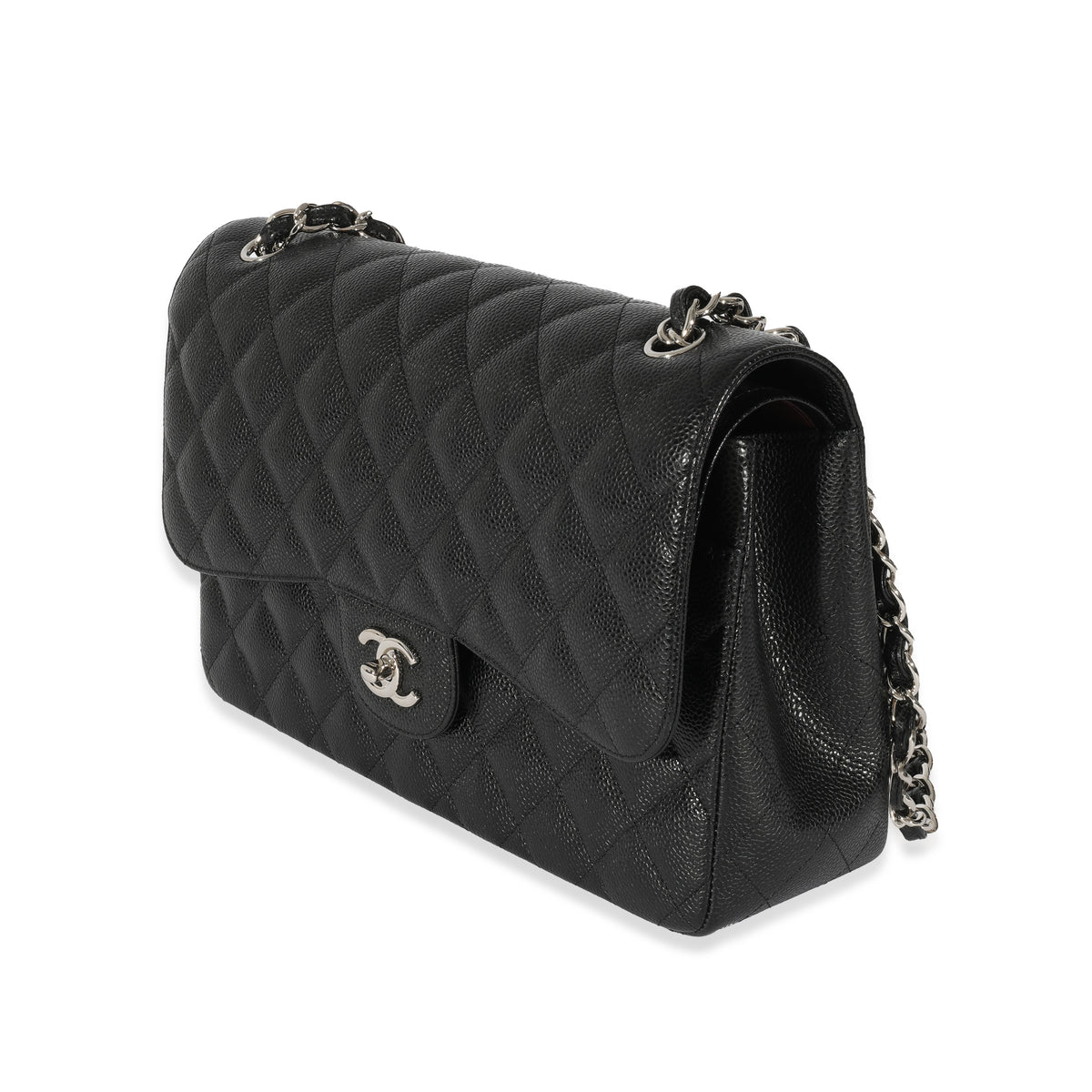 Black Caviar Jumbo Classic Double Flap Bag