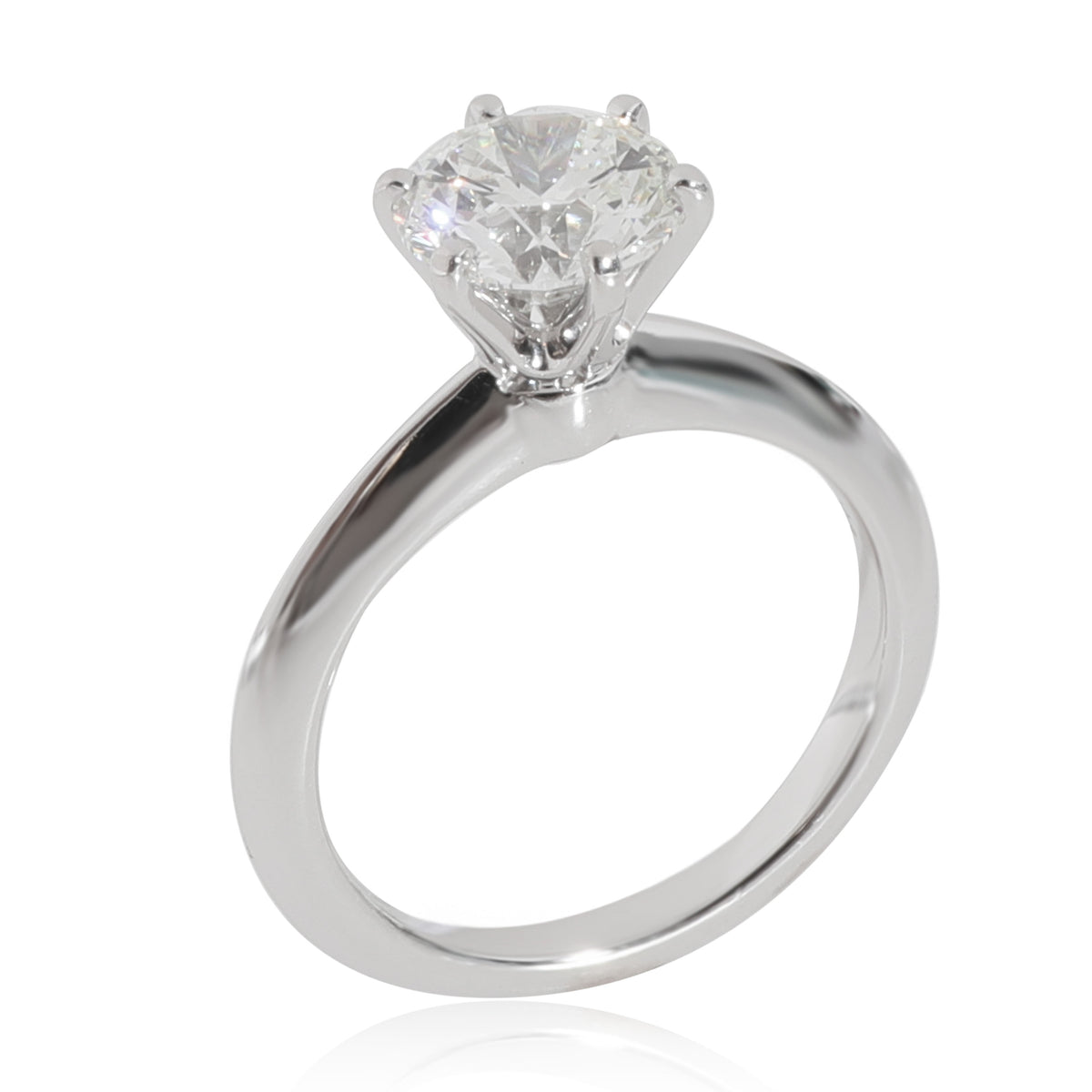 Diamond Engagement Solitaire Ring in  Platinum H VS2 1.39 CT