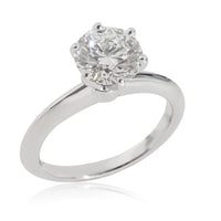 Diamond Engagement Solitaire Ring in Platinum H VS2 1.39 CT