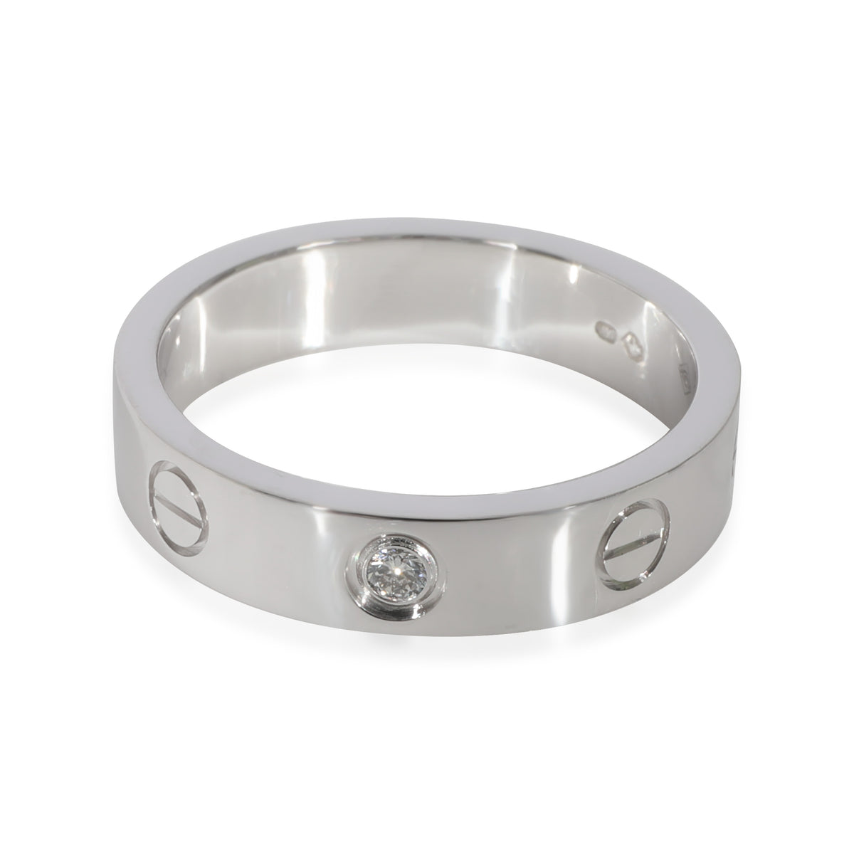 Love Wedding Band, 1 Diamond (White Gold)