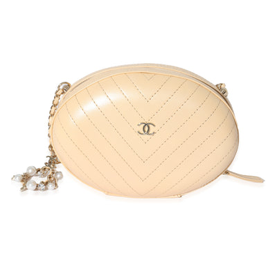 Chanel Beige Chevron Leather City Evening Box Bag Handbag fv