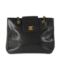 24K Vintage Black Caviar CC Chain Tote