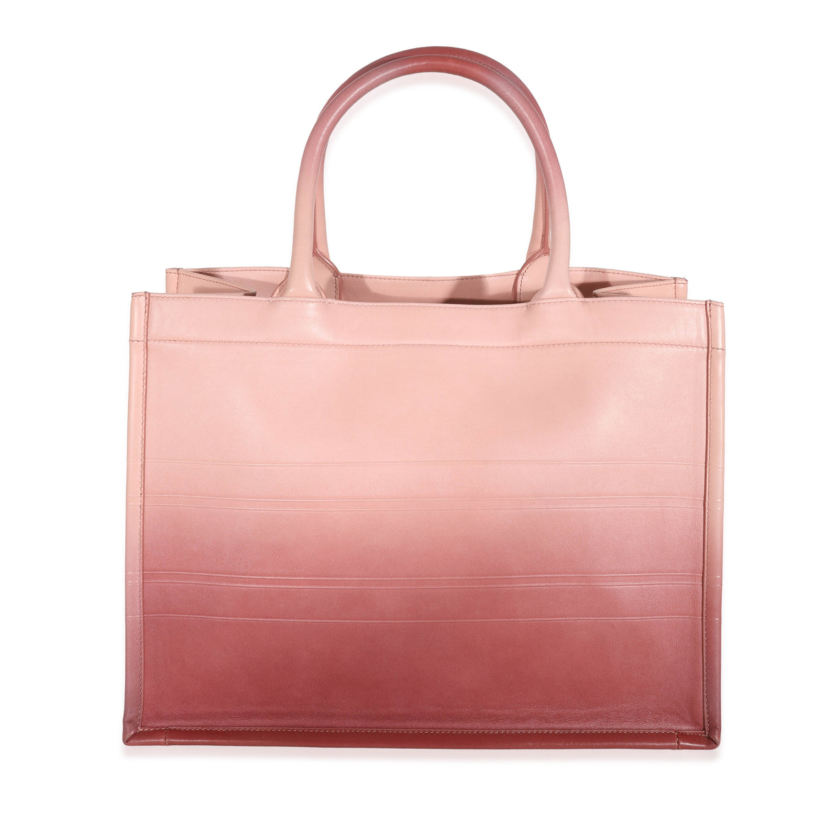 Pink Gradient Leather Medium Book Tote