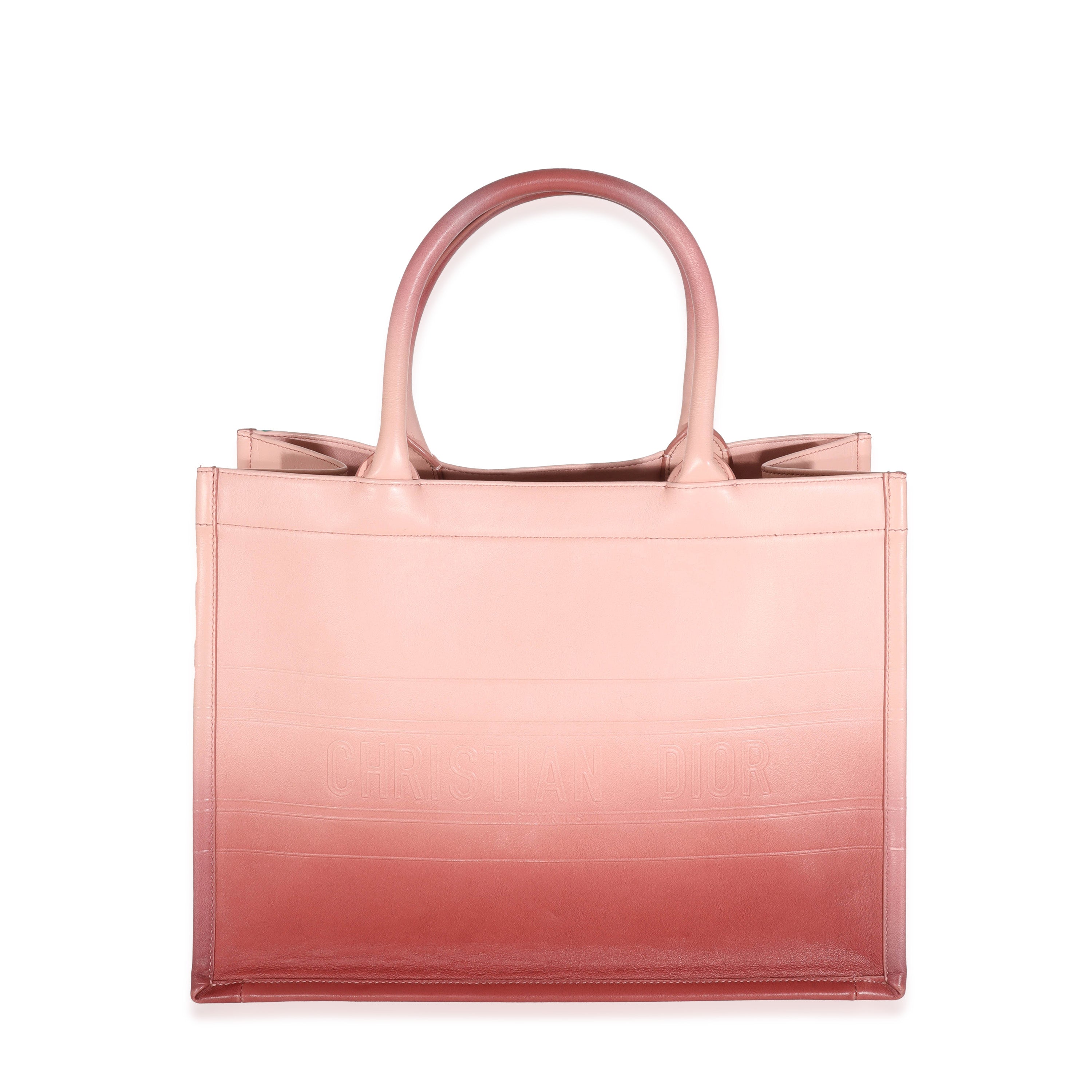 Christian Dior Pink Gradient Leather Medium Book Tote | myGemma