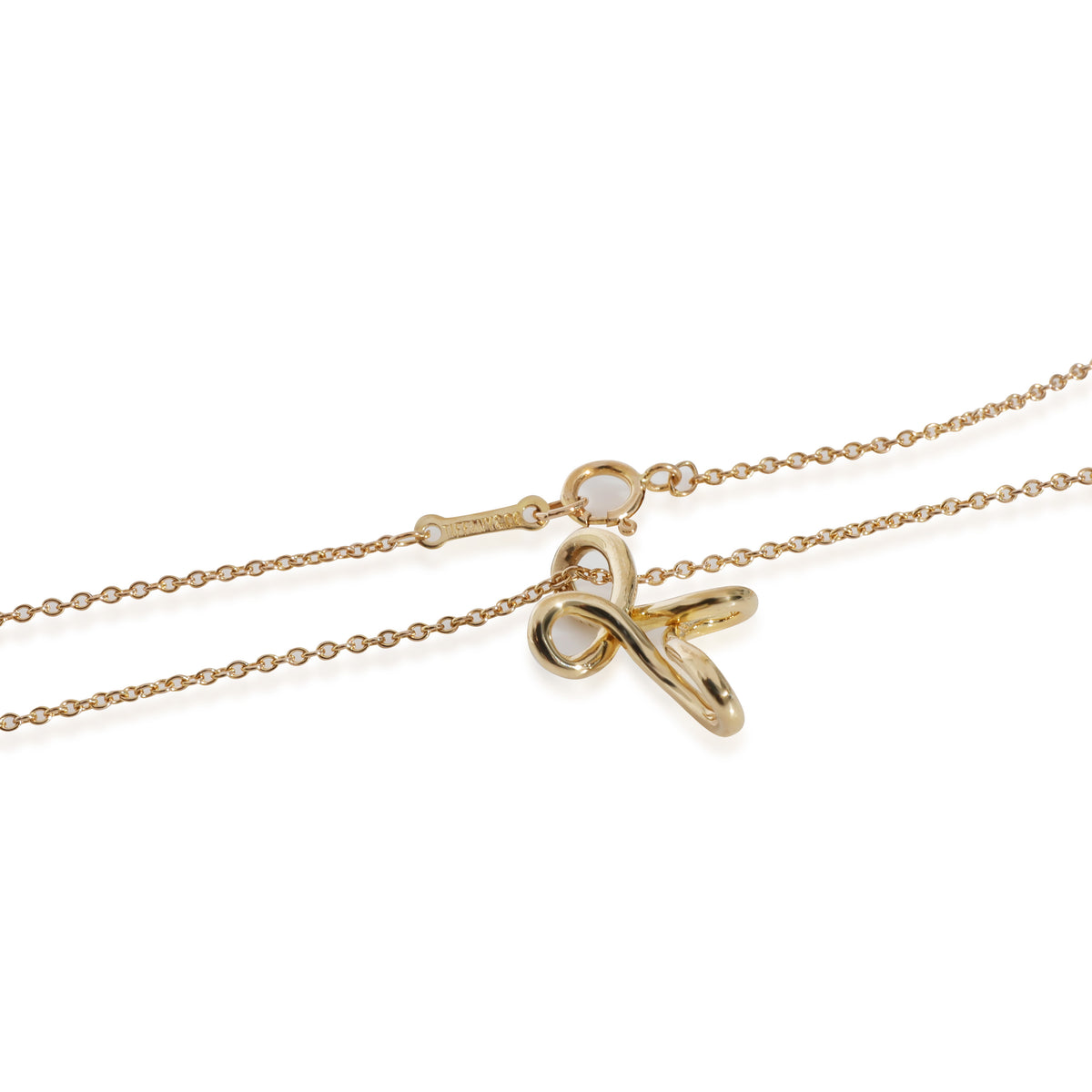 Elsa Peretti Vintage Infinity Cross,18k Yellow Gold on a Chain