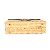 Gucci Small Sylvie Wicker Top Handle Bag Handbag stamp