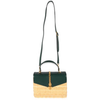 Small Sylvie Wicker Top Handle Bag