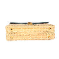 Small Sylvie Wicker Top Handle Bag