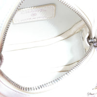 21N White Shearling Coco Neige Mini Circle Clutch On Chain