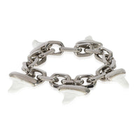 Resin Shark Tooth  Palladium Plated  Bracelet