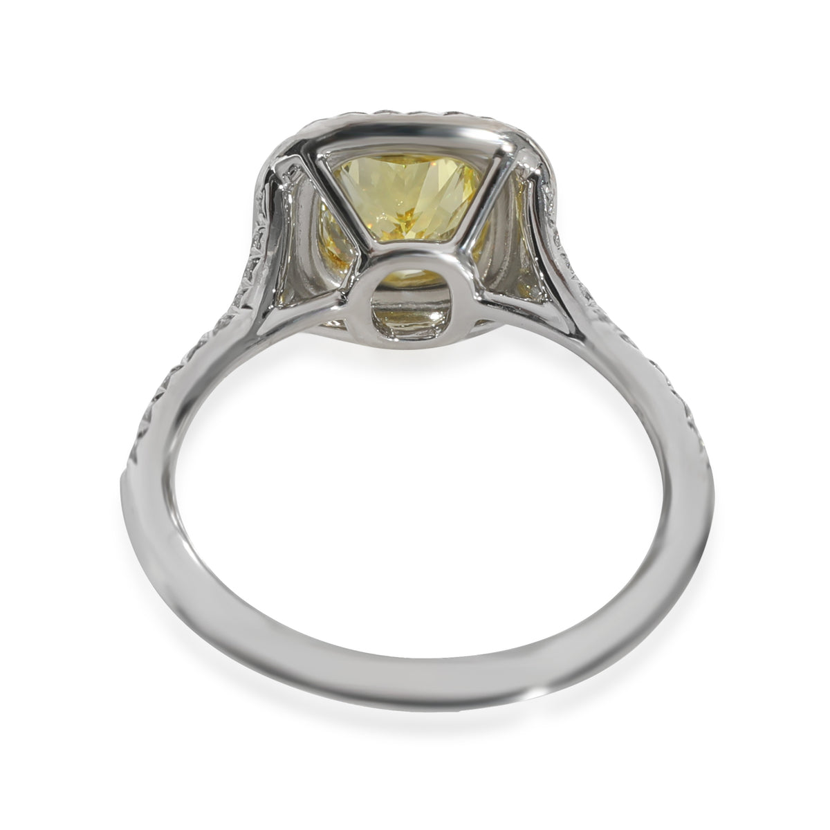 Soleste Yellow Diamond Engagement Ring in 18k Gold & Platinum 1.98