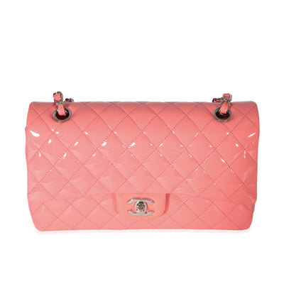 Pink Patent Medium Classic Double Flap Bag