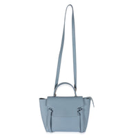 Blue Leather Mini Belt Bag