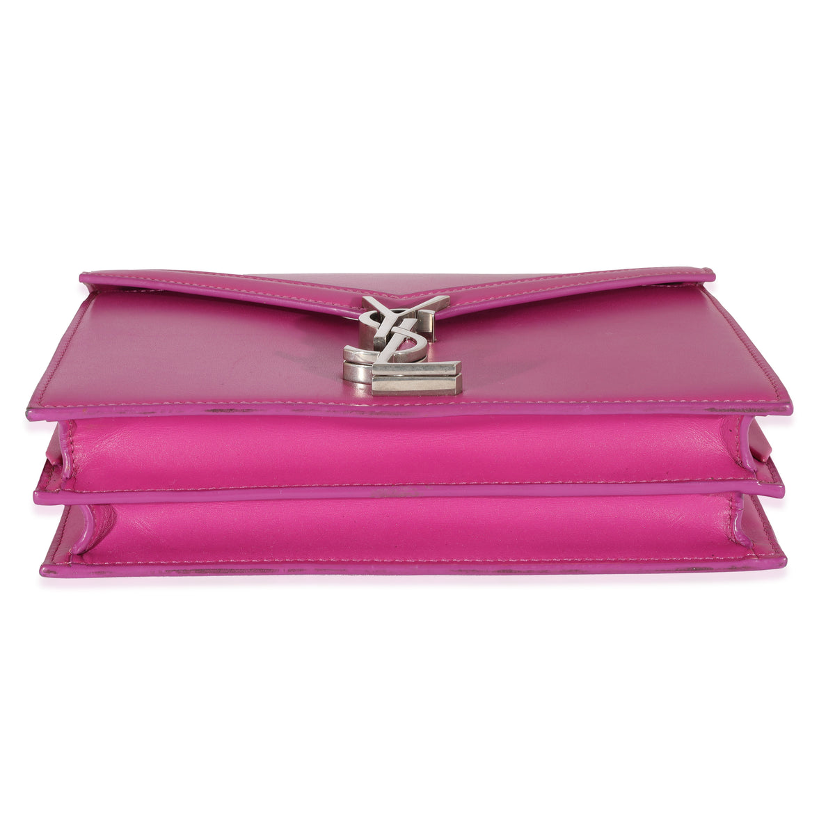 Saint Laurent Fuchsia Calfskin Cassandra Monogram Chain Bag