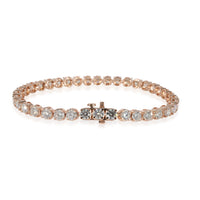 James Allen Round F-G/VS1-VS2 Diamond Tennis Bracelet in 14K Rose Gold 10/1 Ctw