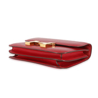 Hermès Rouge Casaque Swift Constance 18 GHW Handbag box