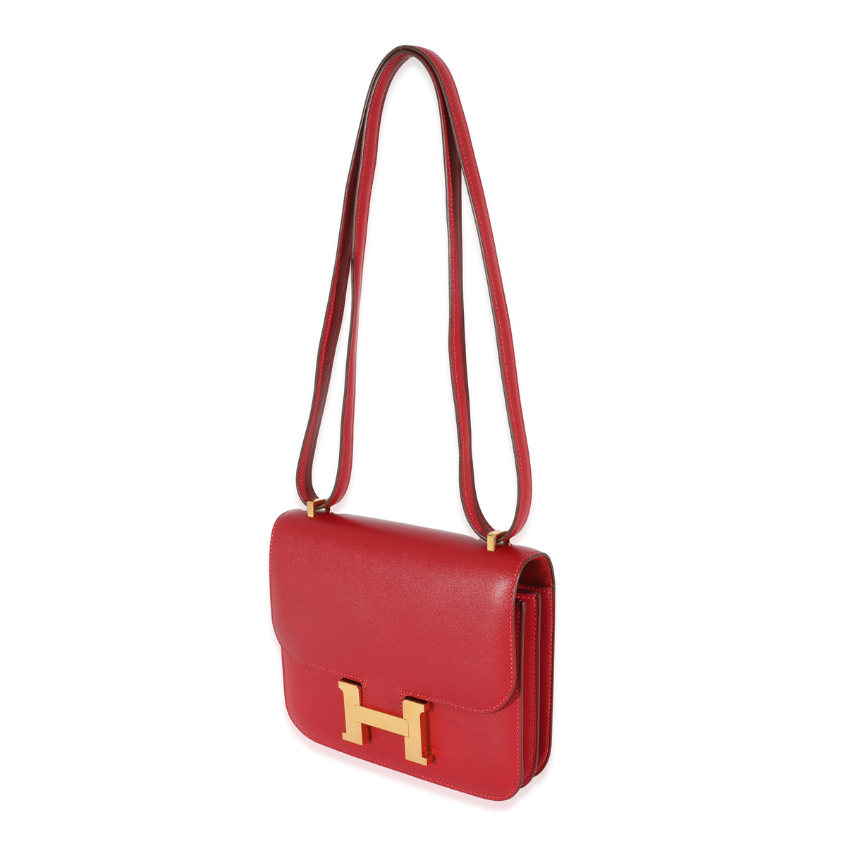 Hermès Rouge Casaque Swift Constance 18 GHW Handbag sv