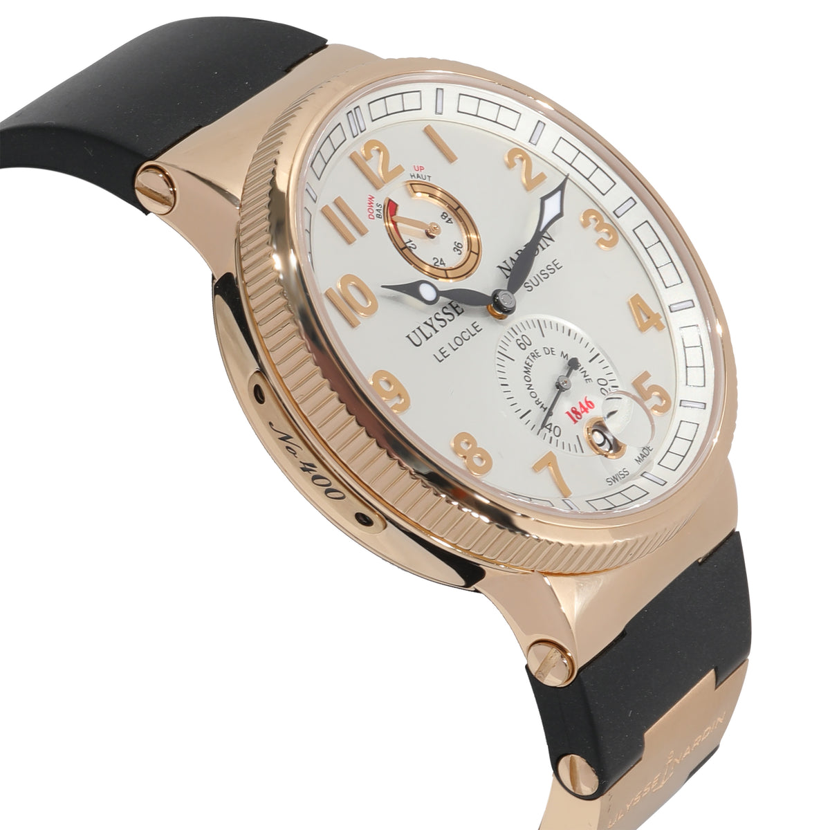 Ulysse Nardin Marine Chronometer 1186-126-3-61 Mens Watch in 18kt Rose Gold