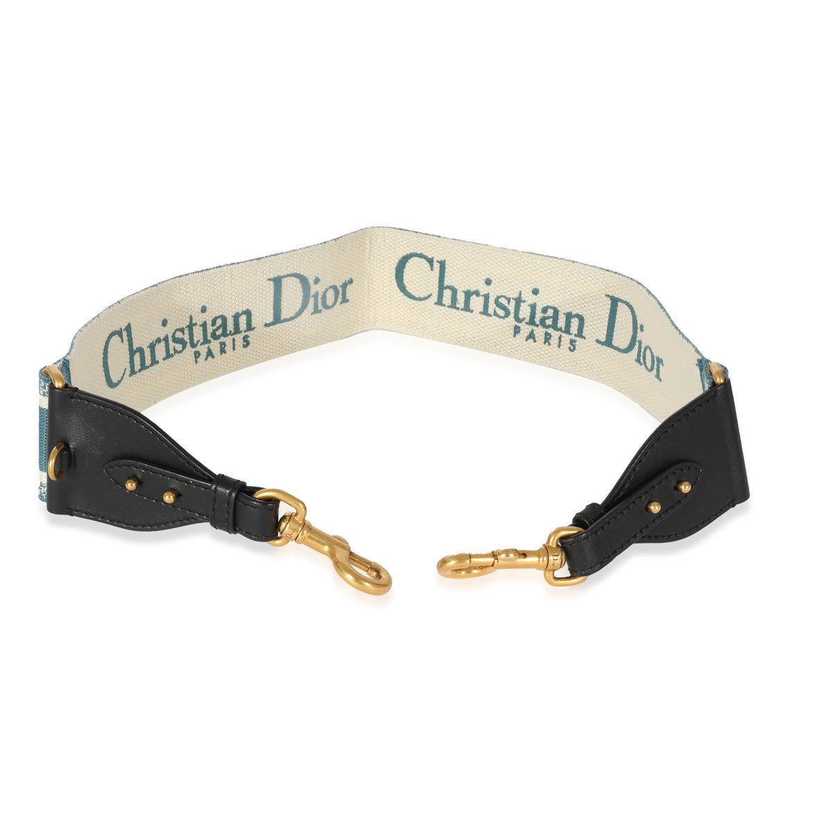 Christian Dior Blue Canvas Logo Embroidered Strap pv