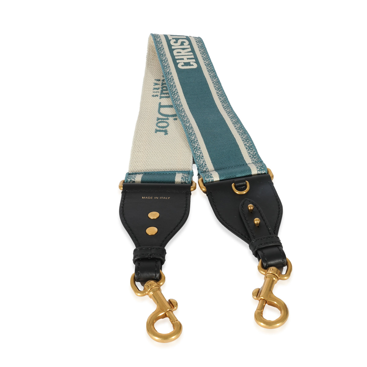 Christian Dior Blue Canvas Logo Embroidered Strap sv