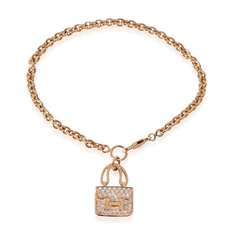 Amulettes Collection Constance Diamond Bracelet in 18k Rose Gold 0.44 CTW