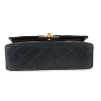 Navy Quilted Lambskin Small Classic Double Flap Bag