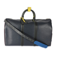 Marine Epi Leather Patchwork Graphite Keepall 50