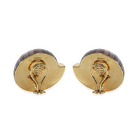 (Seaman Shepps) Mabe Pearl, Amethyst & Shell Earring in 18k Yellow Gold