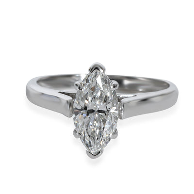 Marquise Solitaire Diamond Ring in Platinum E VVS2 1.22 CTW