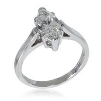 Marquise Solitaire Diamond Ring in  Platinum E VVS2 1.22 CTW