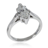 Marquise Solitaire Diamond Ring in Platinum E VVS2 1.22 CTW