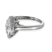 Marquise Solitaire Diamond Ring in  Platinum E VVS2 1.22 CTW