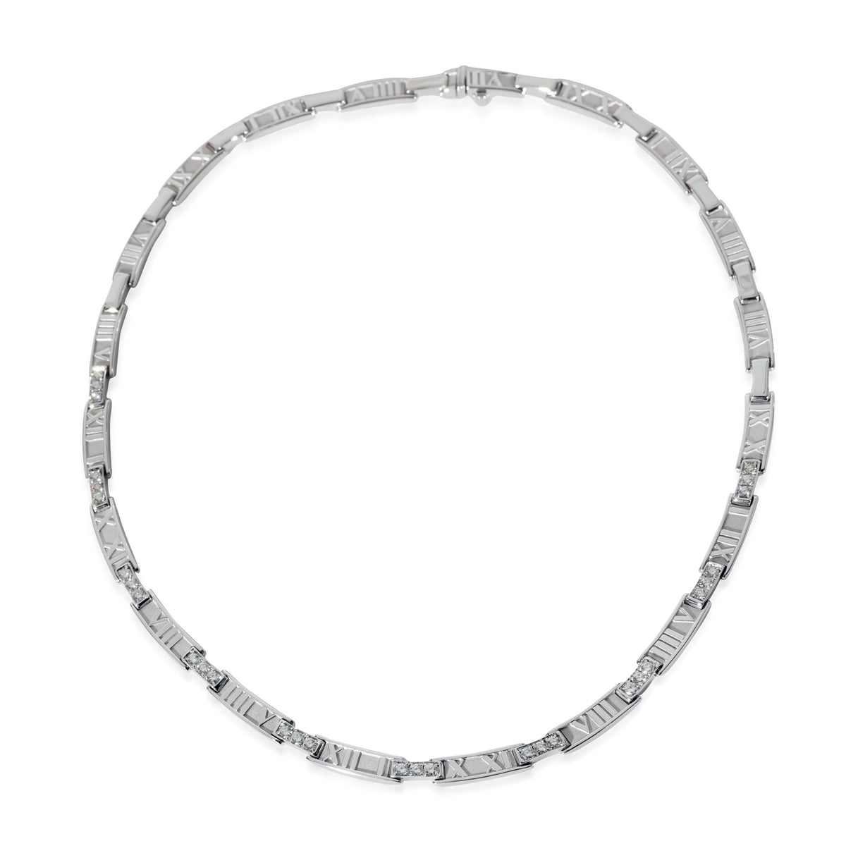 Atlas Diamond Collar Necklace in 18k White Gold 1.5 CTW