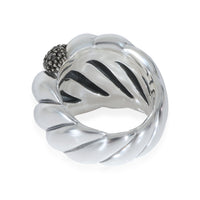 Hampton Cable Ring With Black Diamonds in Sterling Silver 0.84 CTW