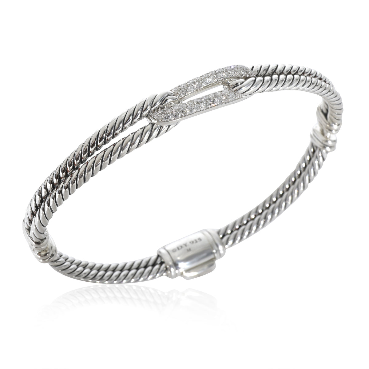 Labyrinth Mini Loop Diamond Bracelet in  Sterling Silver 0.27 CTW
