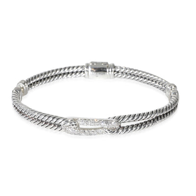 Labyrinth Mini Loop Diamond Bracelet in  Sterling Silver 0.27 CTW