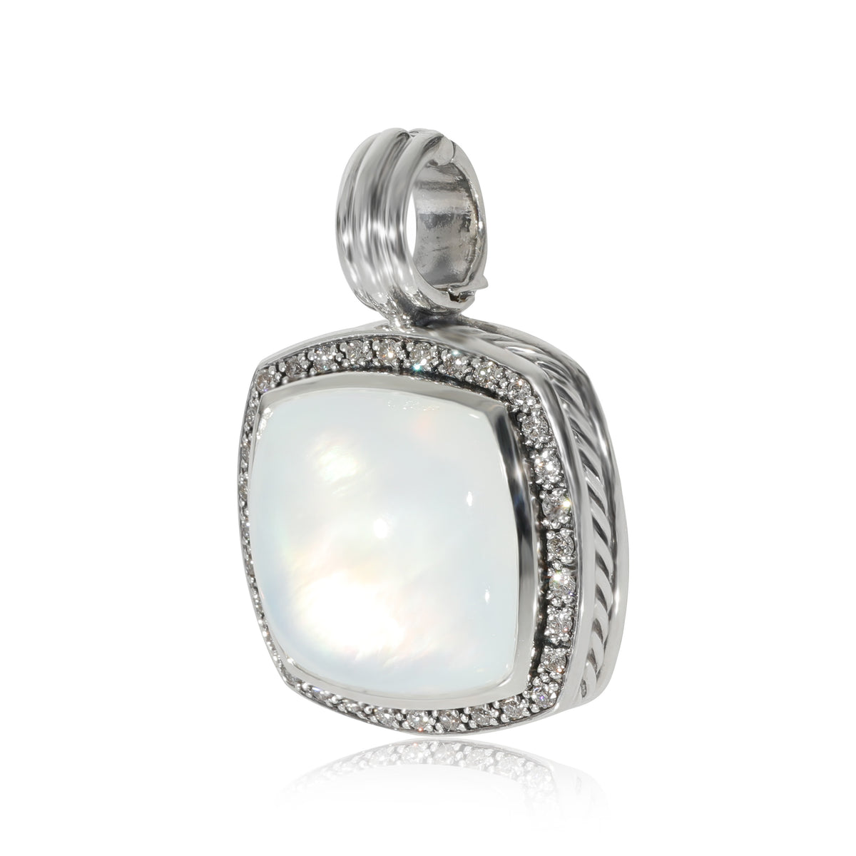 Albion Enhancer, Quartz & Mother of Pearl, Sterling Silver 0.5 CTW