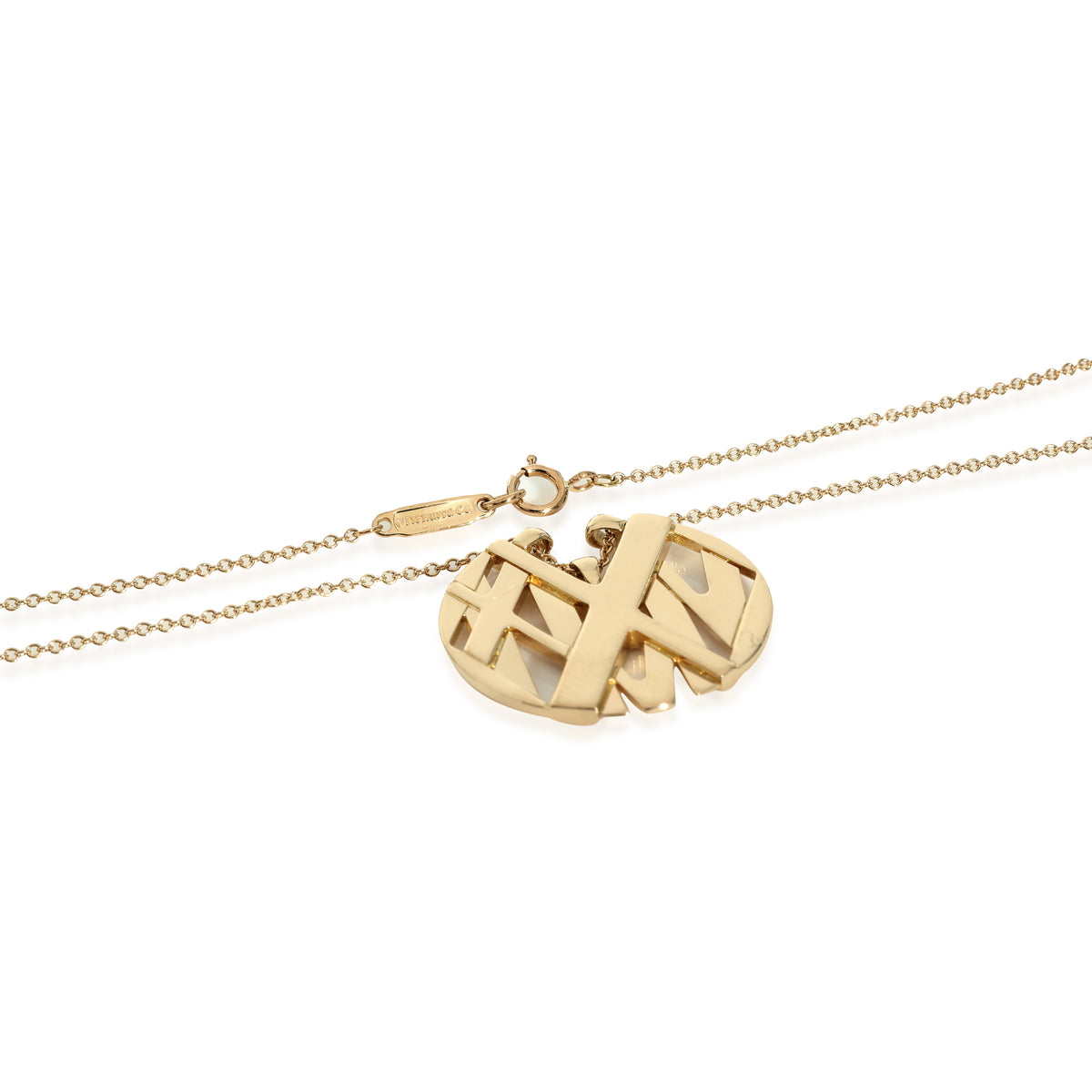 Atlas Circle Pendant in 18k Yellow Gold