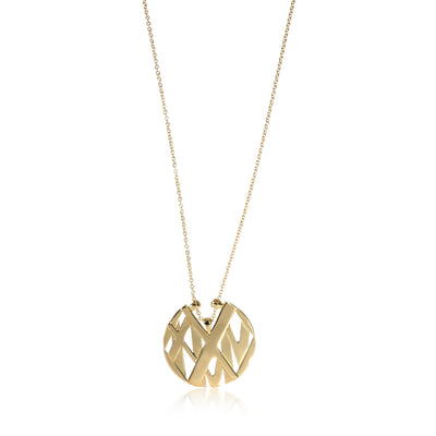 Atlas Circle Pendant in 18k Yellow Gold