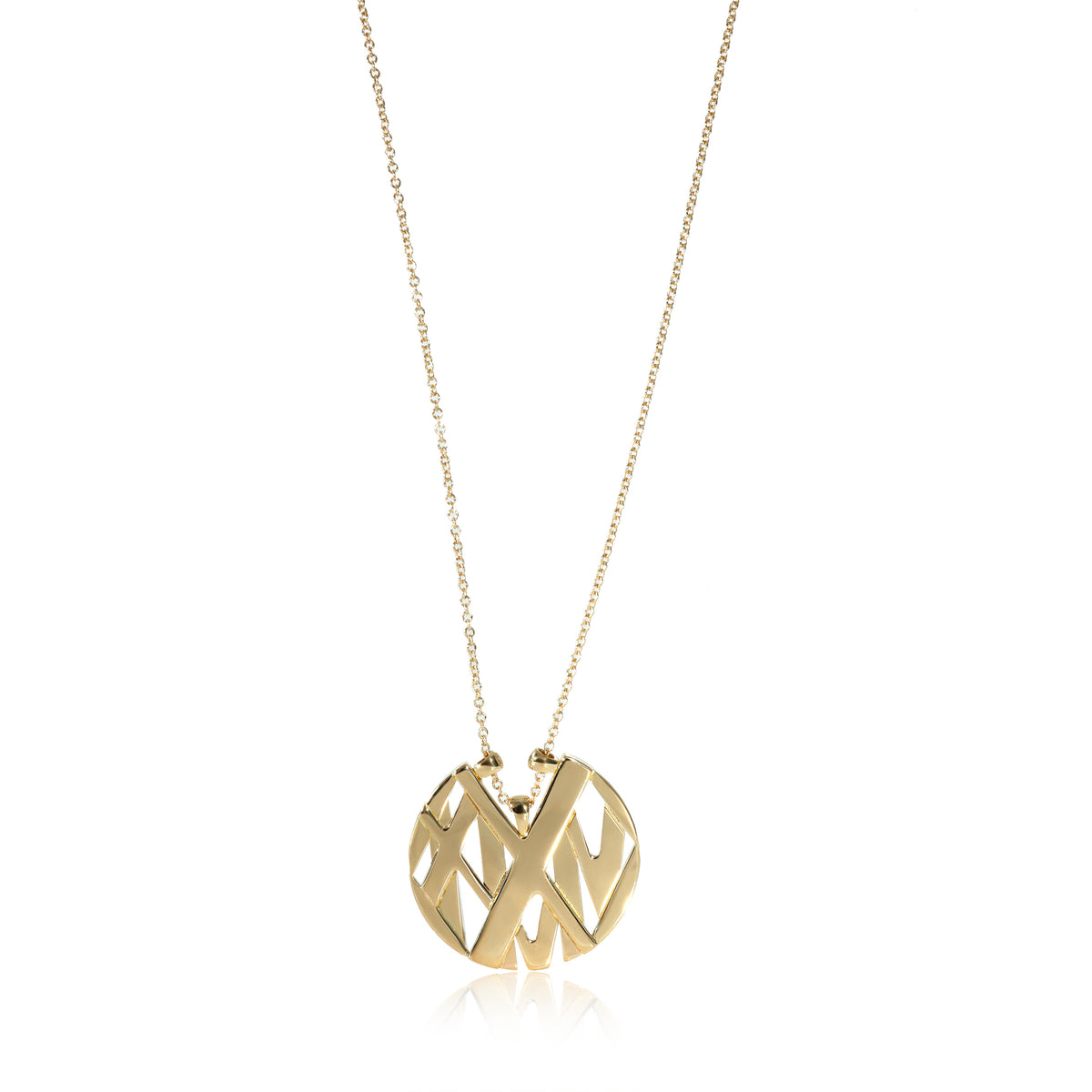 Atlas Circle Pendant in 18k Yellow Gold