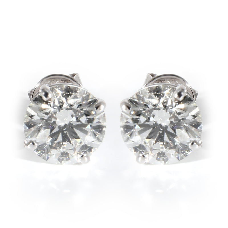 2.48 ctw GIA Diamond (I SI2) Stud Earrings in 14K White Gold